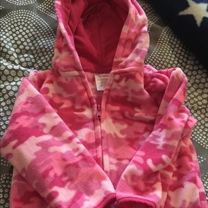Girls pink camp sweater